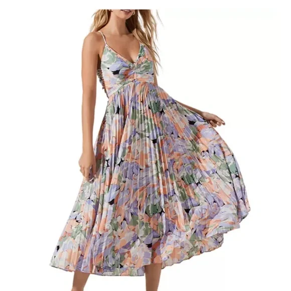 Astr Multicolor Floral Midi Dress - Picture 1 of 6